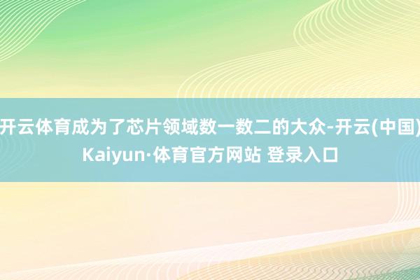 开云体育成为了芯片领域数一数二的大众-开云(中国)Kaiyun·体育官方网站 登录入口