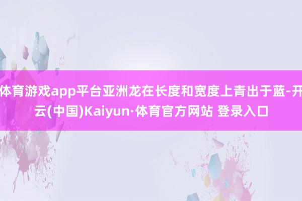体育游戏app平台亚洲龙在长度和宽度上青出于蓝-开云(中国)Kaiyun·体育官方网站 登录入口